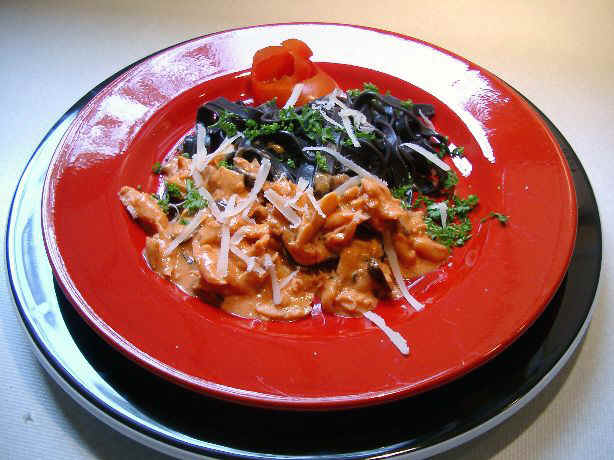mit selbstgeriebenem Parmesan